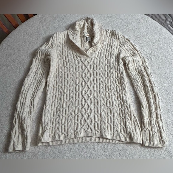 Talbots Sweaters - Talbots Ivory Cable Knit Sweater